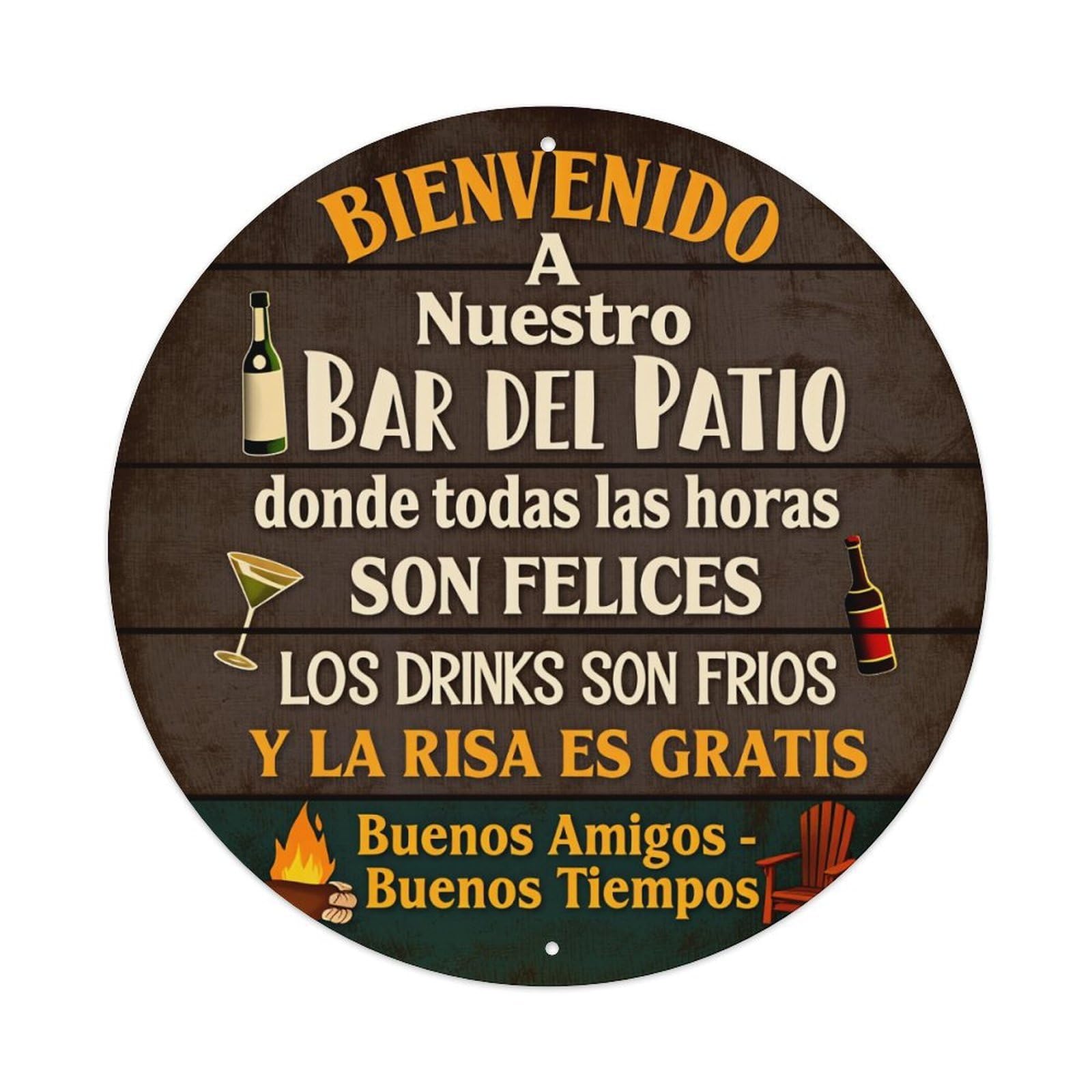 Welcome To Our Patio Bar Tin Sign Vintage Style Home Bar Garden Wall Plaque Decor Metal Poster 8x12 Inch