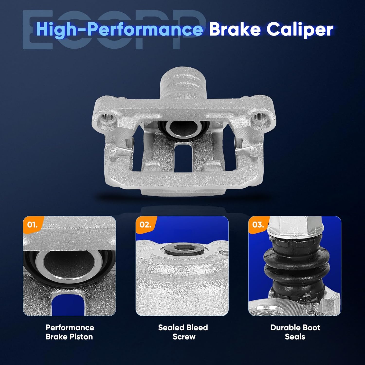 ECCPP 19B2994 19B2995 Disc Brake Caliper Assembly with Bracket Fit For Nissan For Frontier 2005-2021,For Nissan For Xterra 2005-2015,For Suzuki For Equator 2009-2012 2pcs Rear Driver & Passenger Side