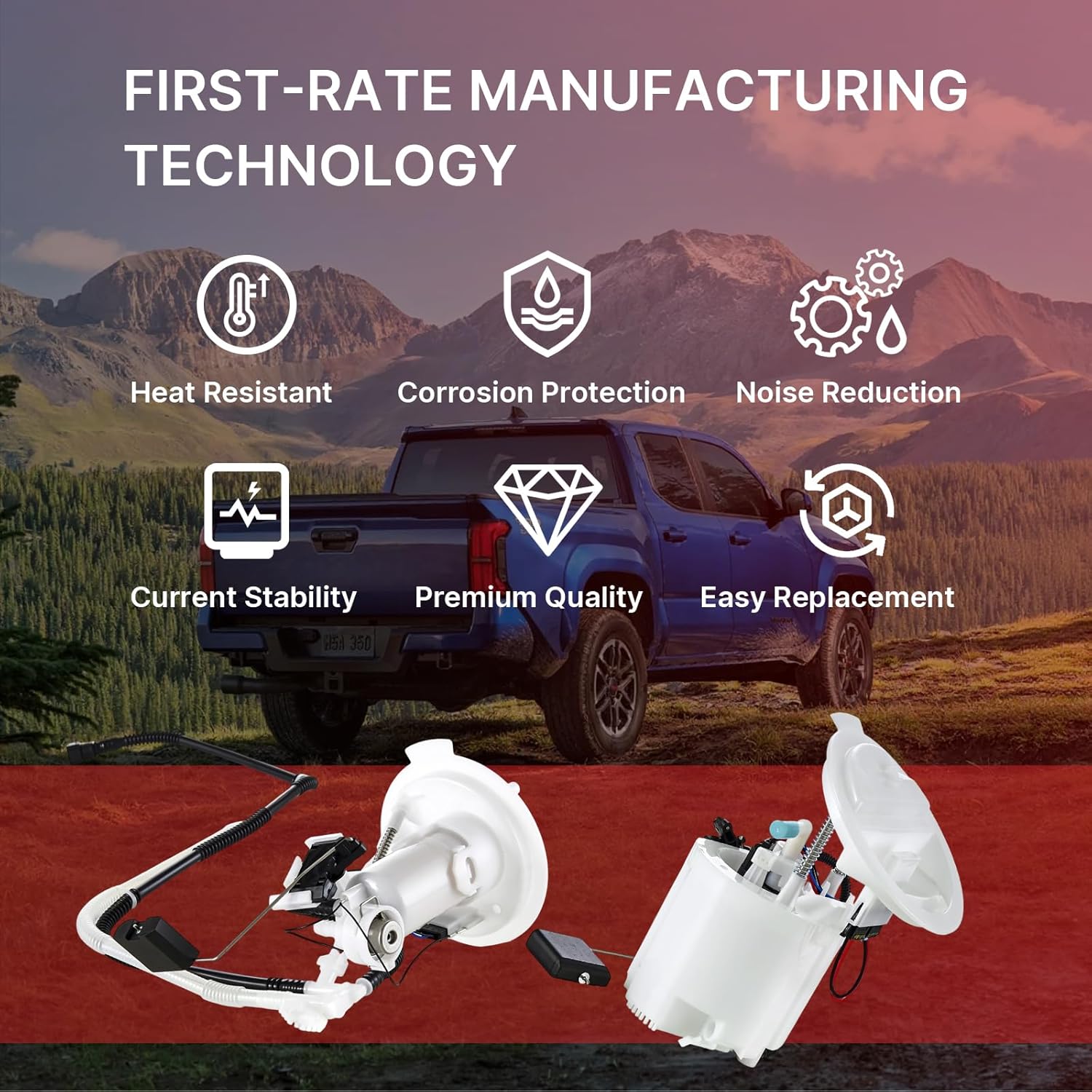 Electric Fuel Pump Module Assembly Compatible with Mercedes-Benz C250 2012 2013 2014 2015,W204,1.8L L4,GAS,Left & Right Fuel Pump Assembly Replace#2044700294, 66128, E9212M, FG1615, SP5148M