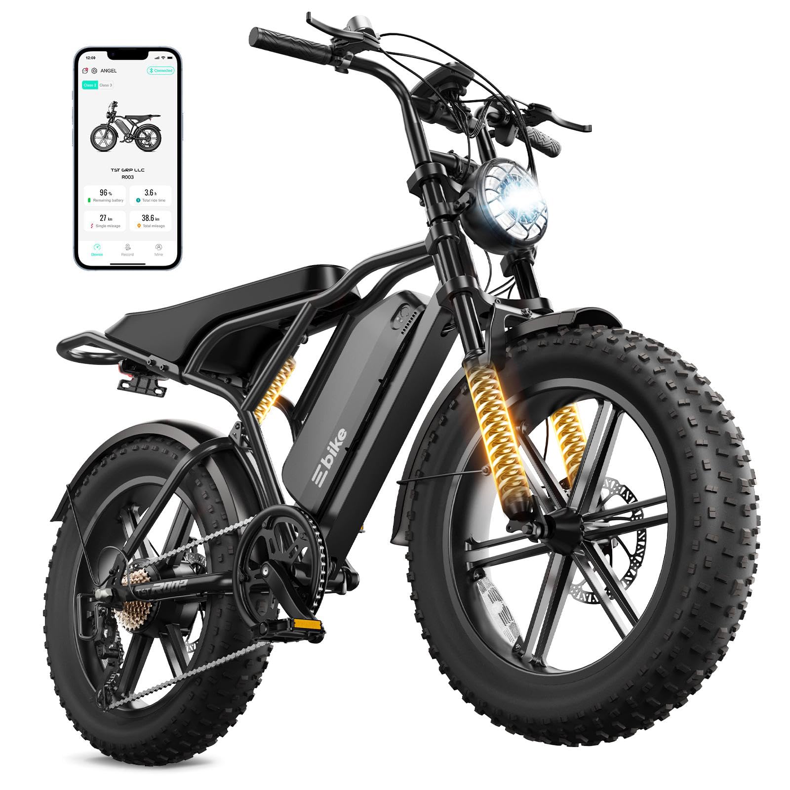 TST Electric Bike for Adults, 48V 15/30 Ah Battery for Urban Cycling | 28MPH,2000W Peak M…