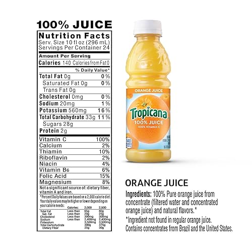 Miniatura 115 de Bebida de jugo Tropicana, botellas de 15.2, naranja piña, 15.2 onzas (paquete de 12)