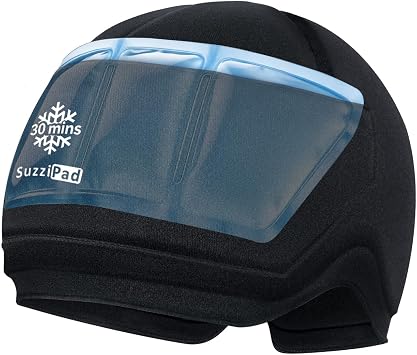 SuzziPad 30-Minute Detachable Cold Therapy Cap for Chemo & Migraine Relief | Long-lasting cooling with removable ice packs, dual-fabric design, 360 full-head coverage, good for chemo or head discomfort