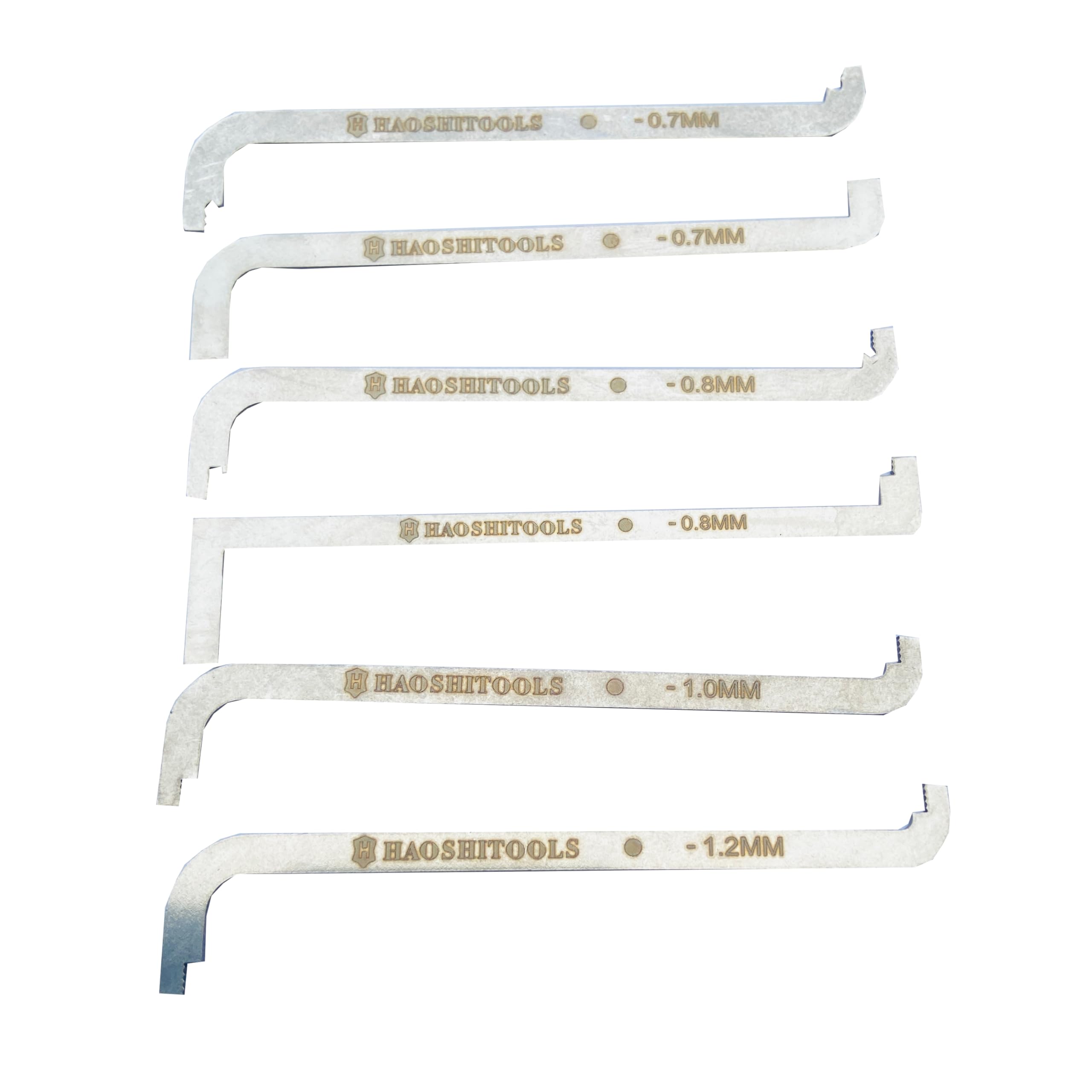 6-piece Tension Wrenches Lock Pick Locksmith Tool for European Locks, Lock Picking Tool