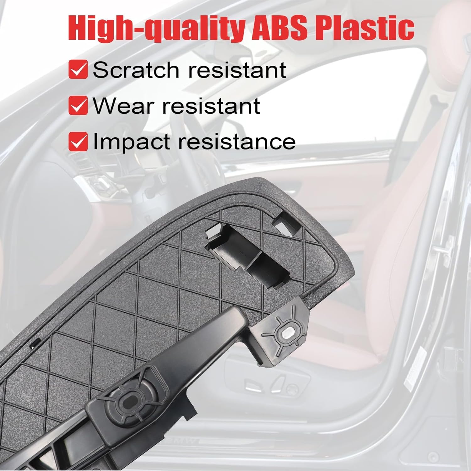 FZJDSD Black Left Support Seating Track Rail Cover Compatible with BMW 5 Series F07 F10 F11 G30 G31 6 Series G32 7 Series F01 F02 F03 G11 G12 X5 F15 X6 F16 F86 2010-2023 Replace 52107317459