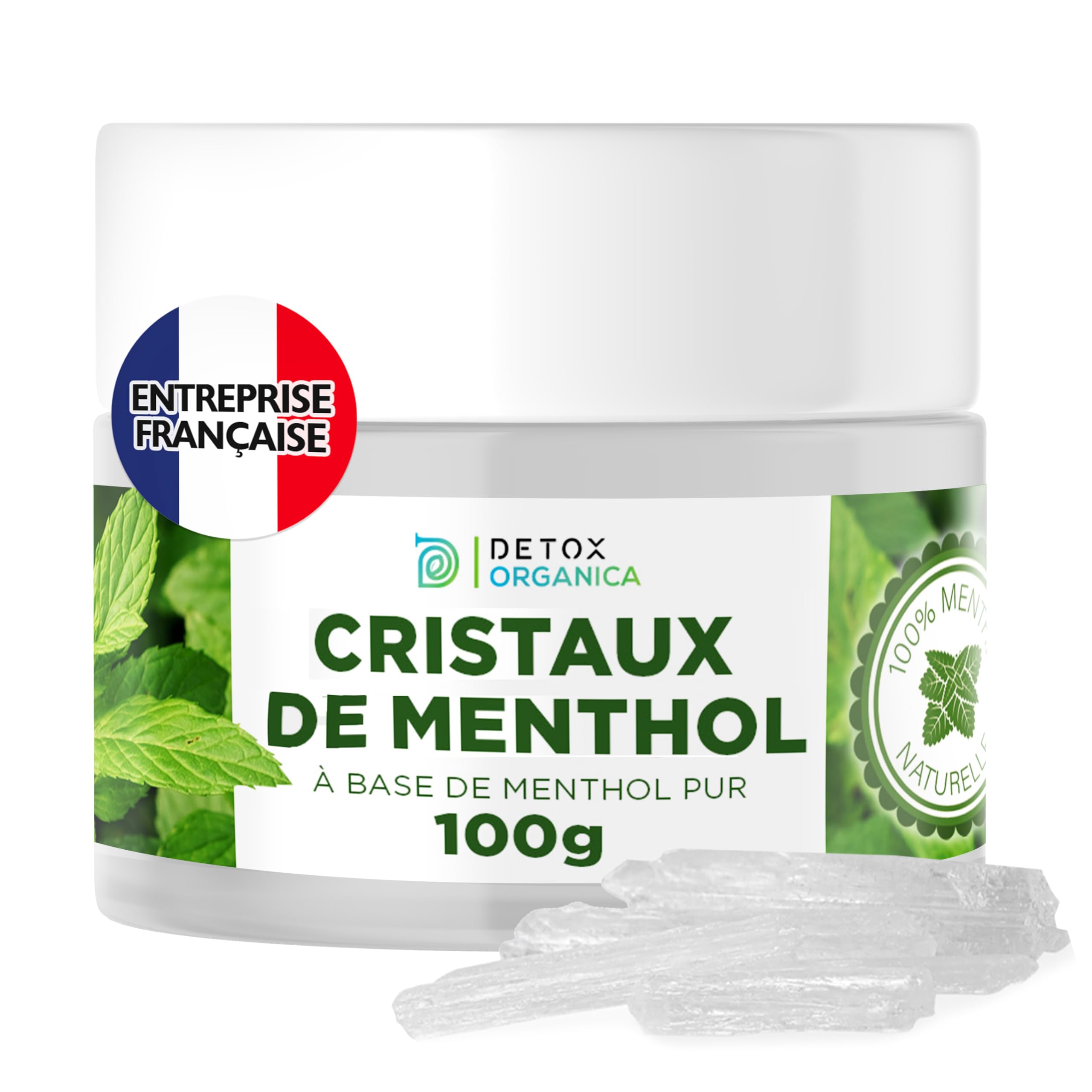 DETOX ORGANICA Cristaux Menthe 100g Sauna Inhalation Naturel