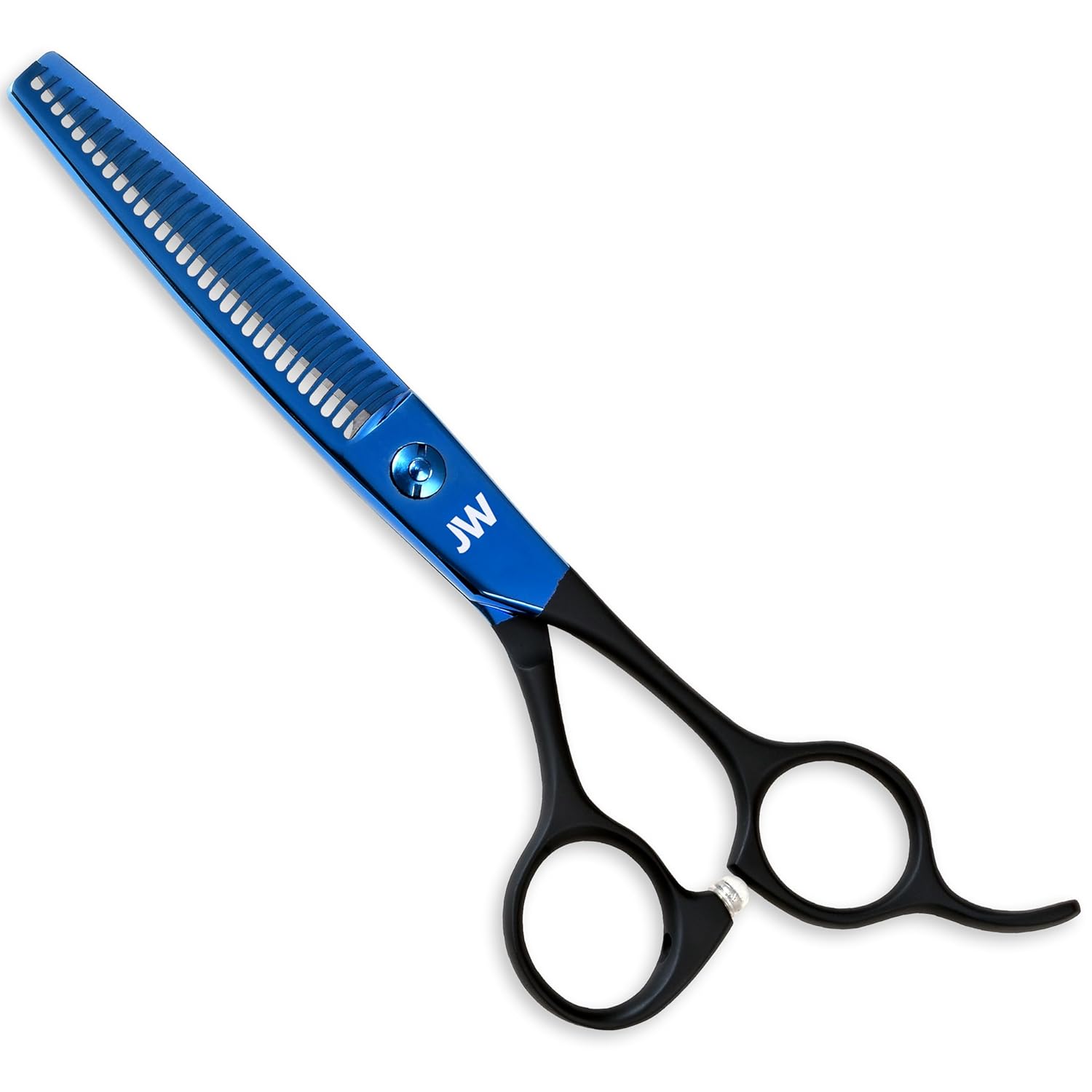 JW Matching Blu Hair Cutting Shear & Thinner - Extra Offset Shear & Case (6.25 Inch)