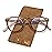 EASY READ Retro Round Blue Light Blocking Reading Glasses for Women,Anti UV Readers for Women with Spring Hinge(Brown,+2.00)