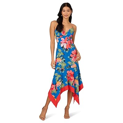 Adrianna Papell Handkerchief Floral Midi Dress Women