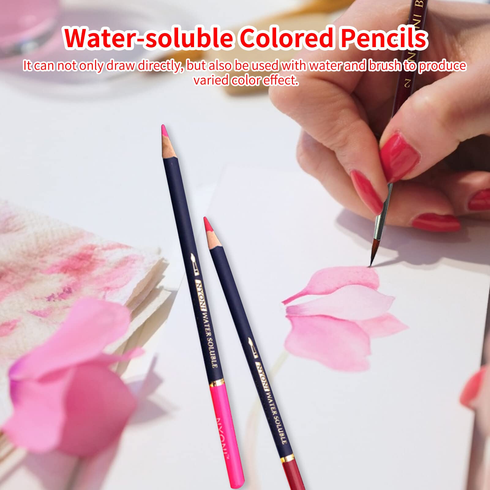 Amazon | プロフェッショナル水彩色鉛筆セット 12/24/36/48/72/100