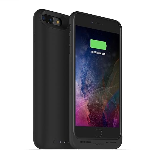 mophie 3679_JPA-IP7P-BLK Juice Pack Wireless - Qi Wireless Charging - Protective Battery Pack Case for Apple iPhone 8 Plus And 7 Plus – Black