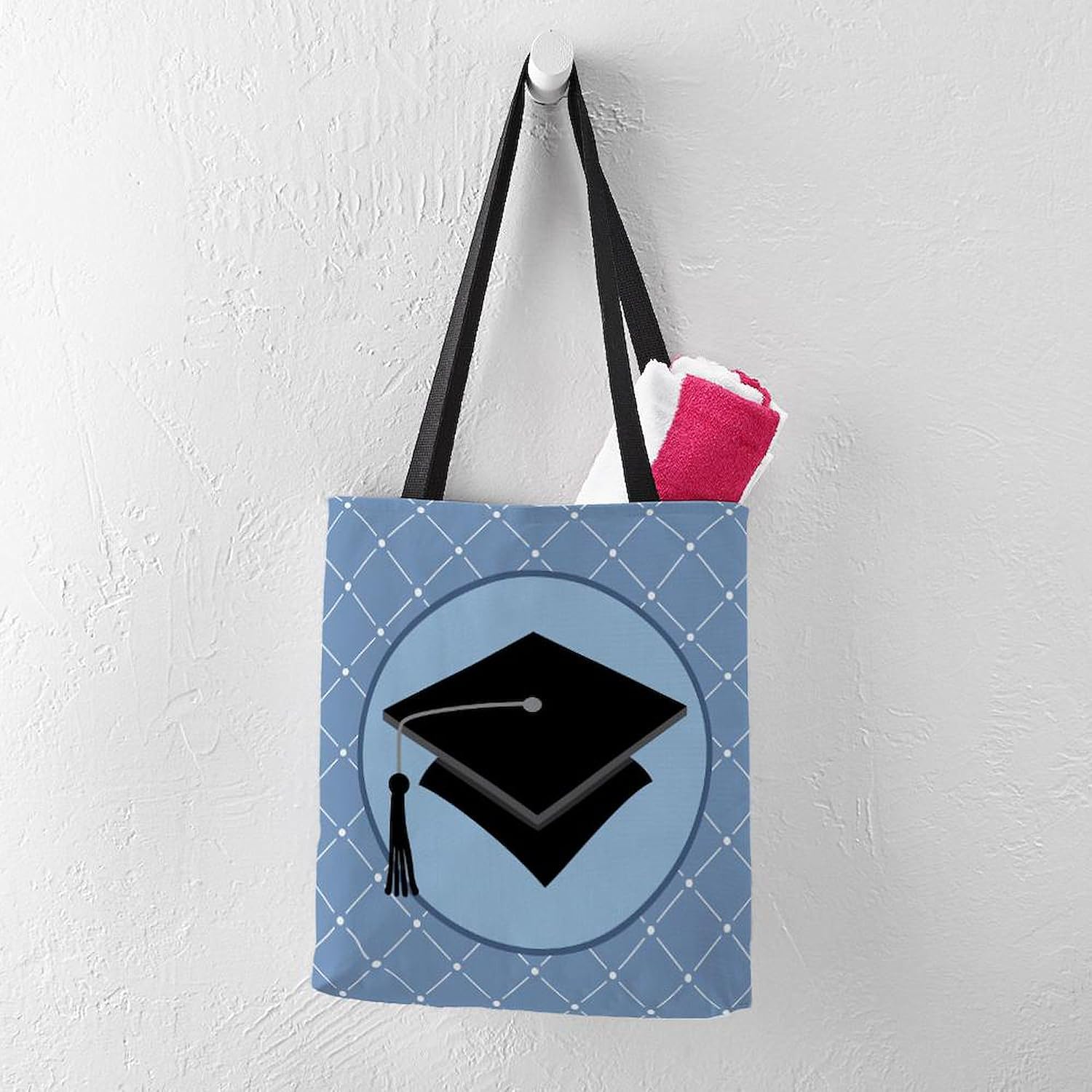 CafePress Graduation Hat Keepsake Polyester Tote Bag 16"x16"