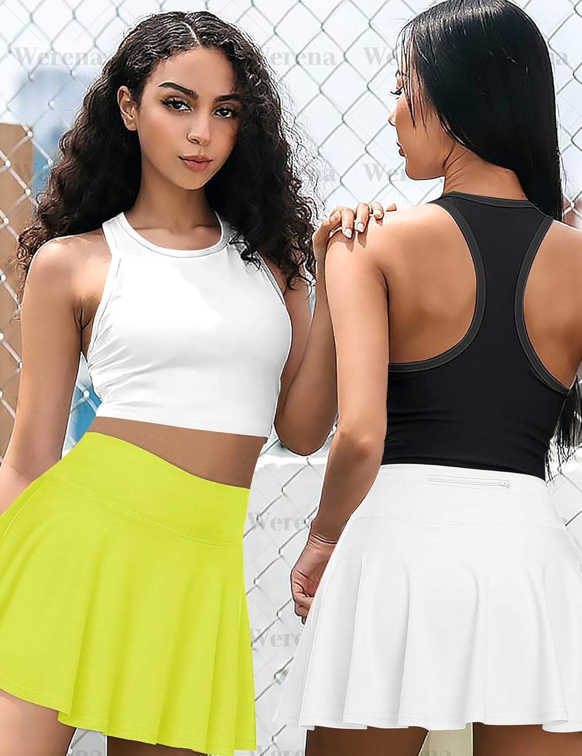 Pleated Tennis Skirt for Women with Shorts Athletic Golf Skorts with Pockets High Waisted Workout Running Skirts - Image 4