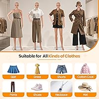 Vista 2 de ZENY Maniquí femenino de cuerpo completo, maniquí de forma de vestido de torso, soporte desmontable, modelo de vestido ajustable de 69 pulgadas