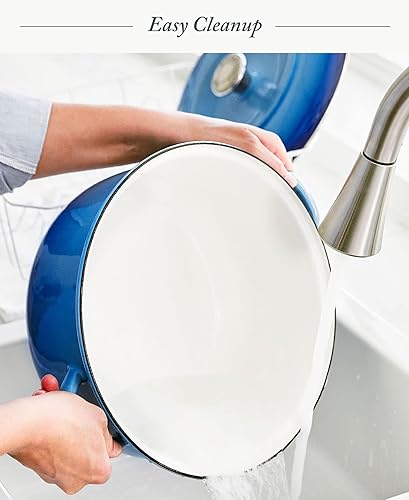 Vista 46 de Merten & Storck - Horno holandés de hierro esmaltado alemán color azul Azul Caribe