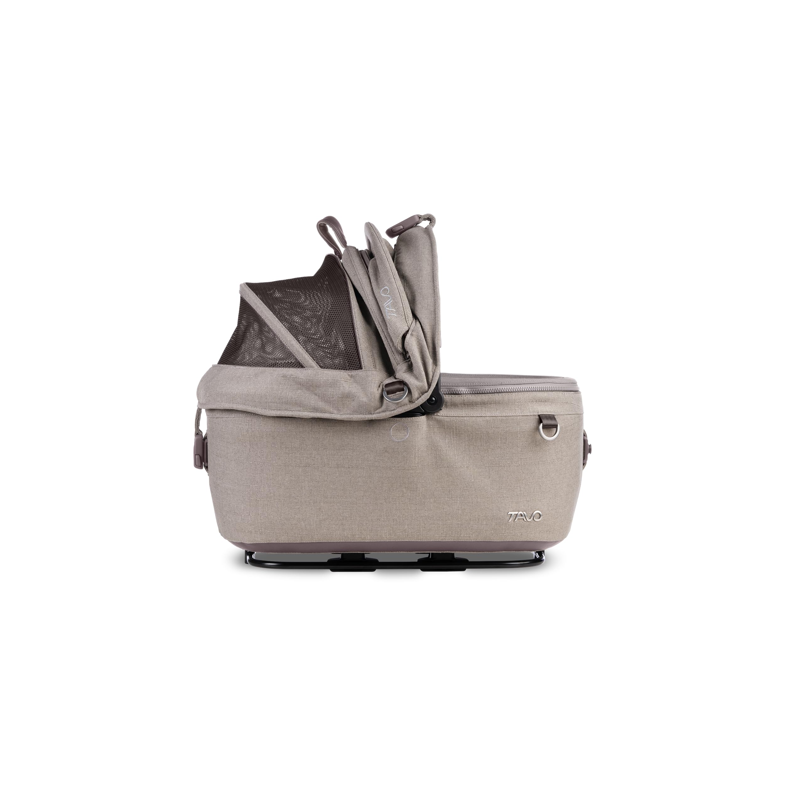 Tavo Maeve 5X Haustier-Schutzsystem – Premium Crash-getesteter Hunde-Autositz & Transportbox – 3-in-1 Sicherheitssystem mit ISOFIX-Basis – Buggy-kompatibel (Fawn)
