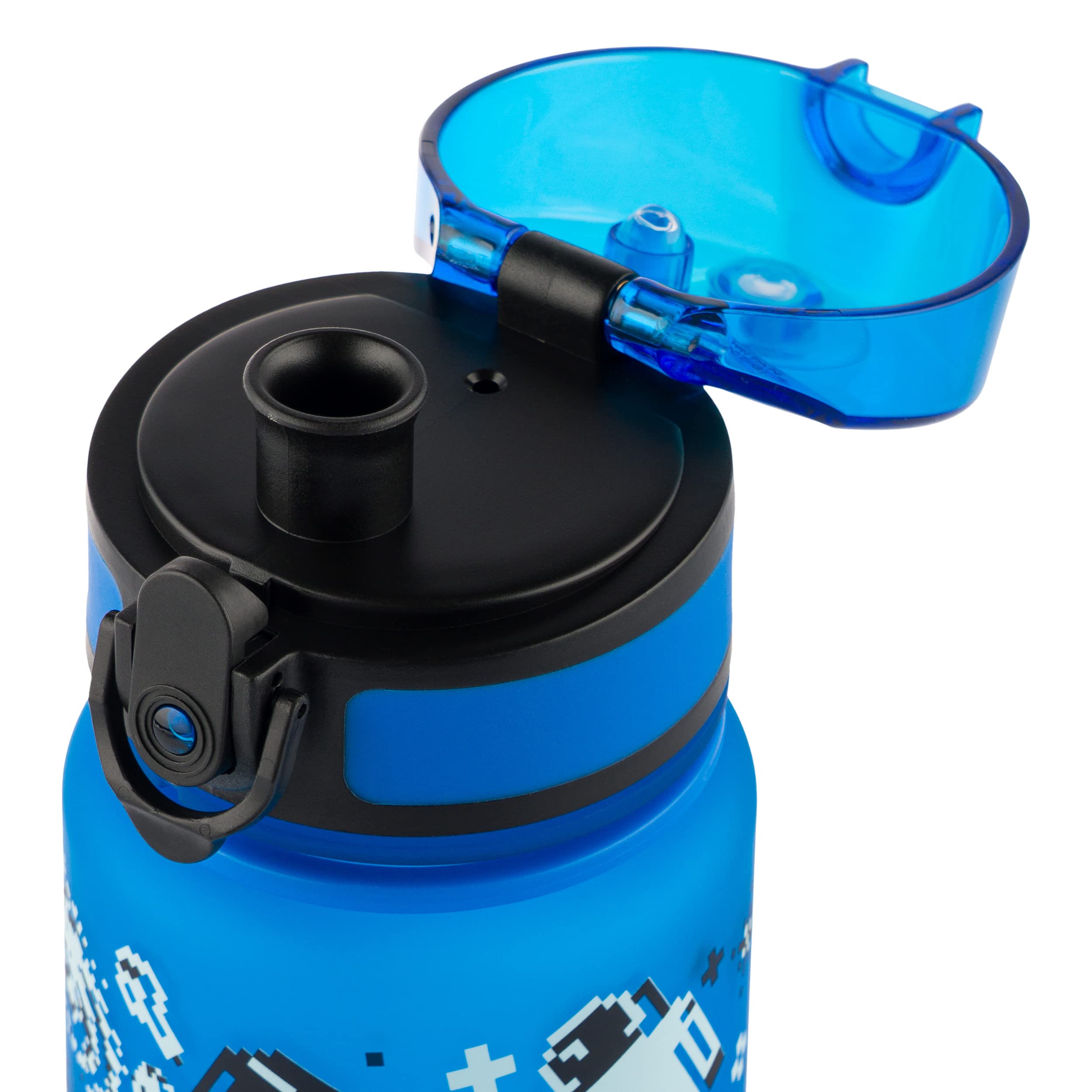 NGN Sport Lauf-Wasserflasche – 284 Ml Handgerät Mit Reißverschlusstasche, Reflektierend, Blau