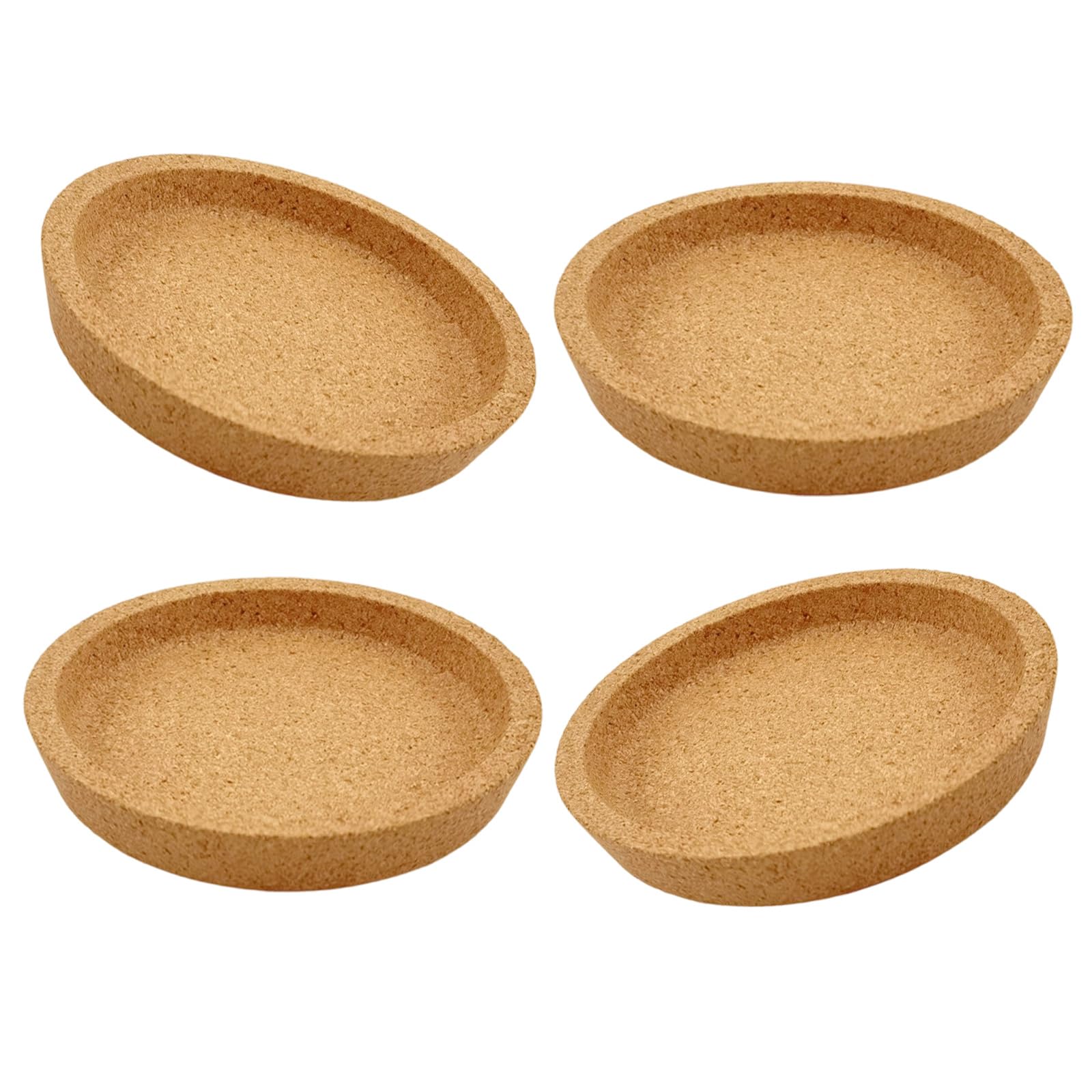 Cork Cup Coasters with Raised Lip Round Drink Holders for Drink Absorbent, Coffee Table, Dining Table, Offices Desk Beverage Pad