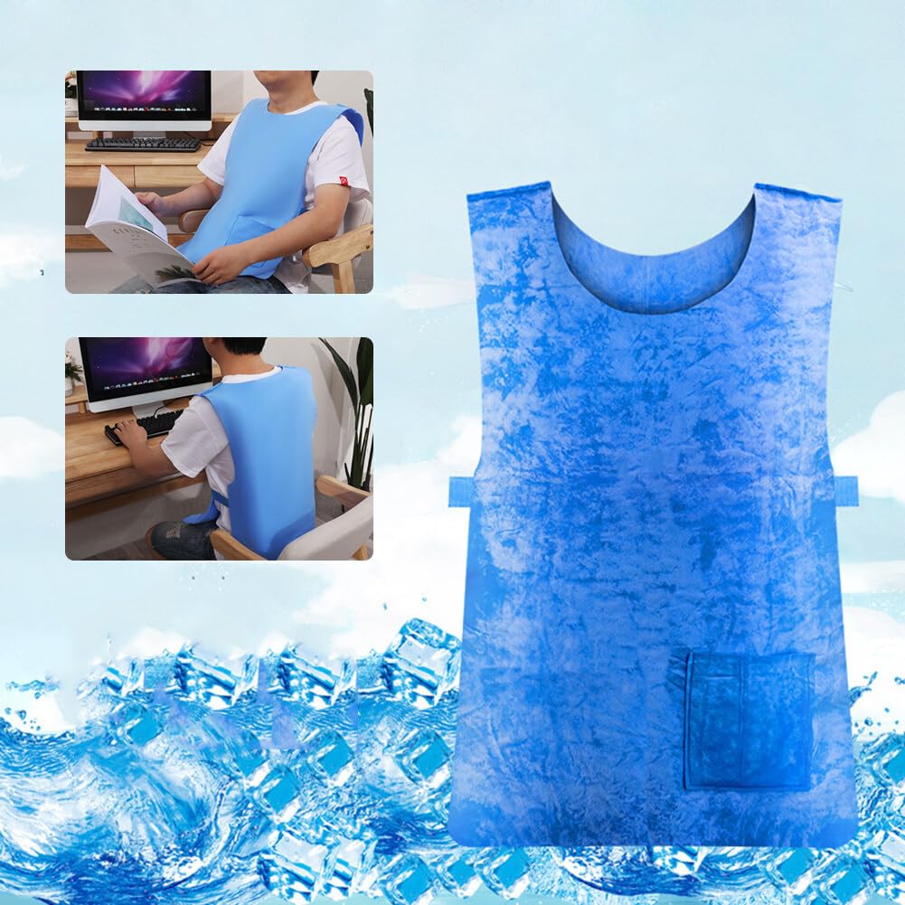 2 chalecos de hielo refrigerantes para hombres y mujeres, banda para el sudor, banda para el sudor, ropa de refrigeración, PVA, activado por agua, chaleco frío evaporativo para clima cálido y verano