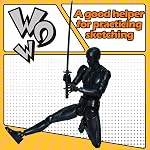 AXITWXIT Action Figures Body-Kun & Body-ChanPVC Figure Model Drawing for S H Figuarts with Box for Artists (Black, Body-Kun)