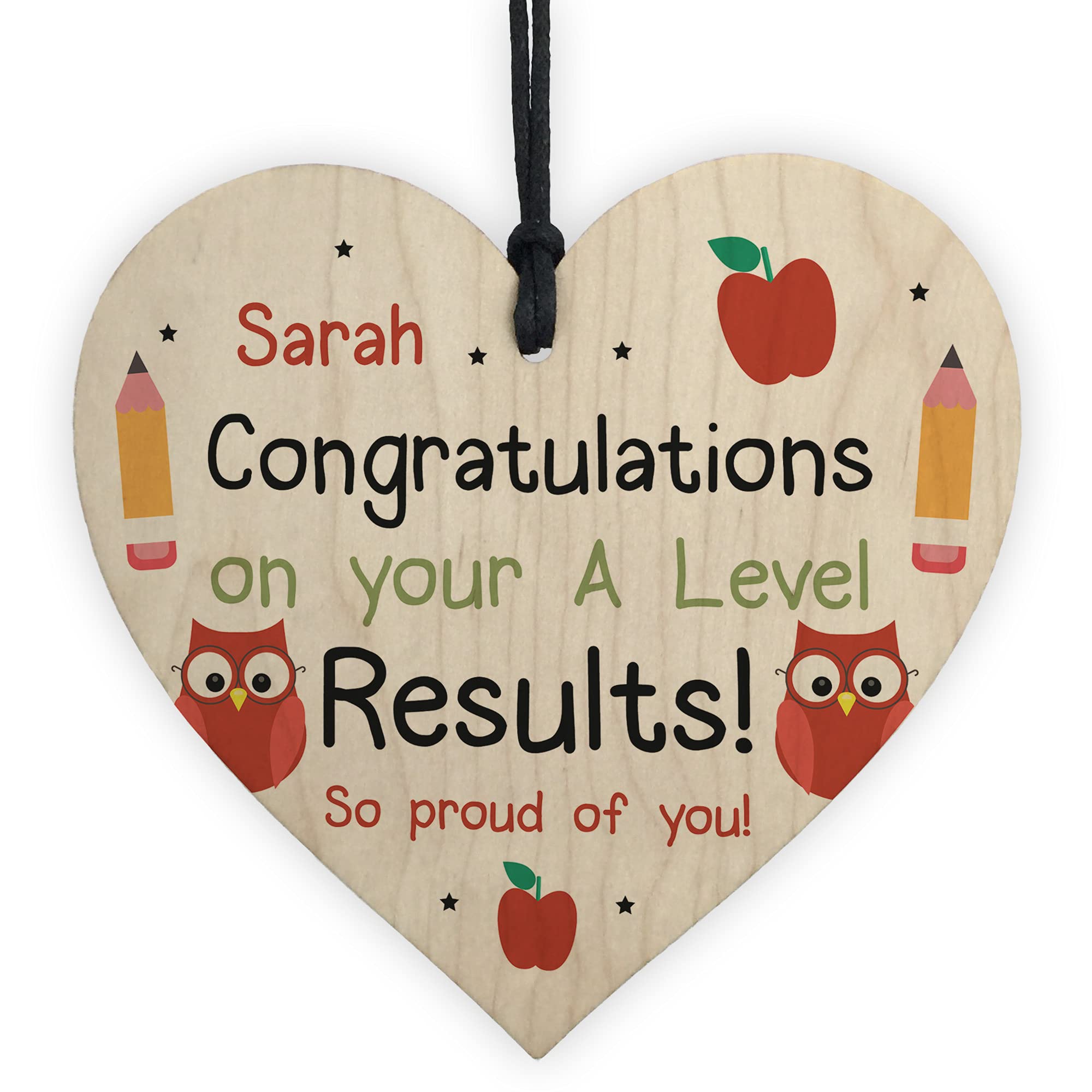 Red Ocean Personalised Well Done Gift A Level Results Congratulations Daughter Son Friendship