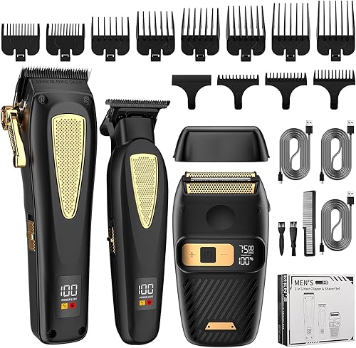 Miniatura 7 de Cortapelos profesionales para hombre, afeitadoras eléctricas, maquinilla de afeitar cortadora de pelo con hoja en T, recortadora de barbero