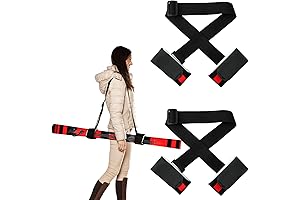 2 Pairs Ski Trap: Adjustable Ski Fastener Tapes