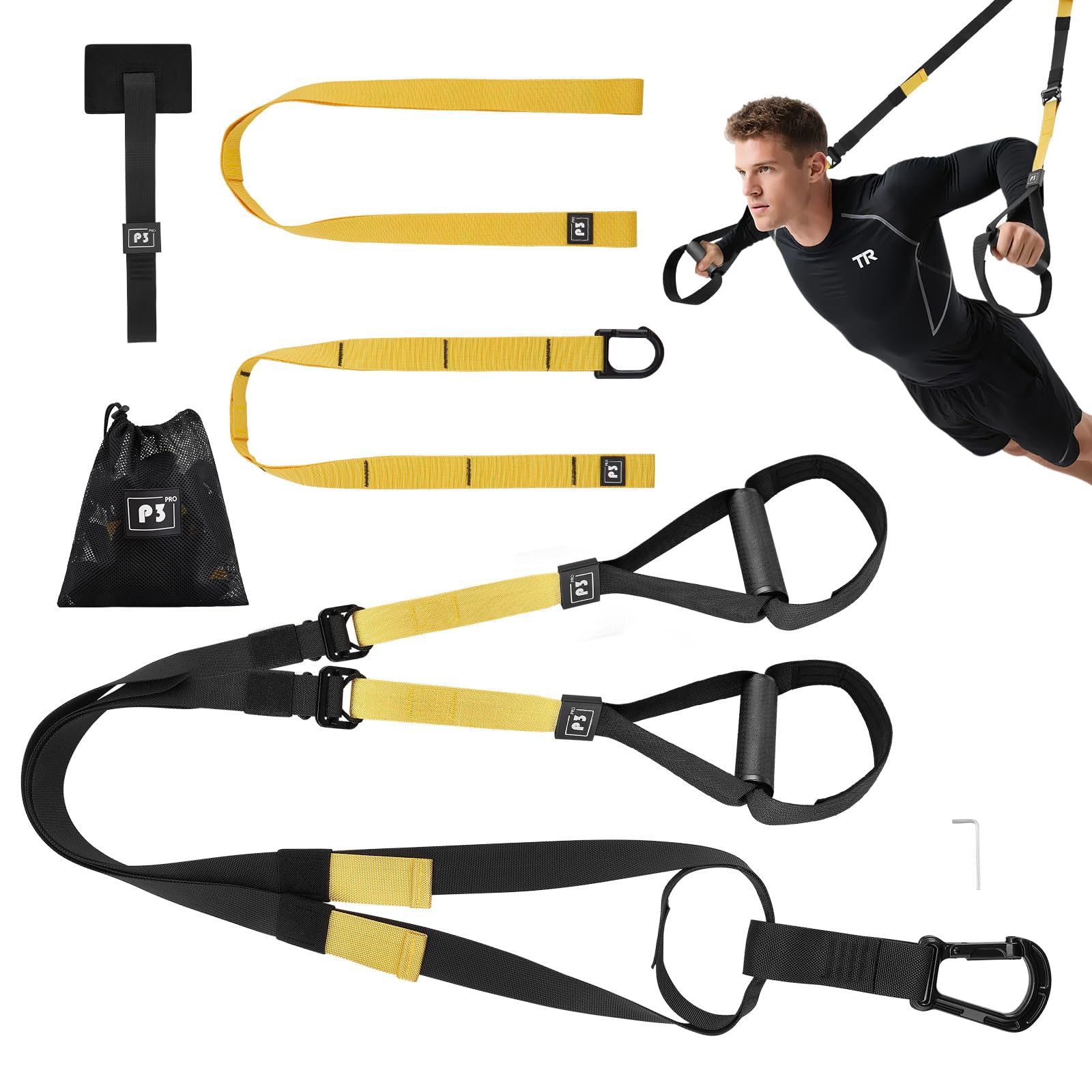 Entrenamiento de Resistencia en Casa, Correas de Fitness de Entrenador de Resistencia para Entrenamiento de Cuerpo Completo para el Entrenamiento en Interiores y Exteriores
