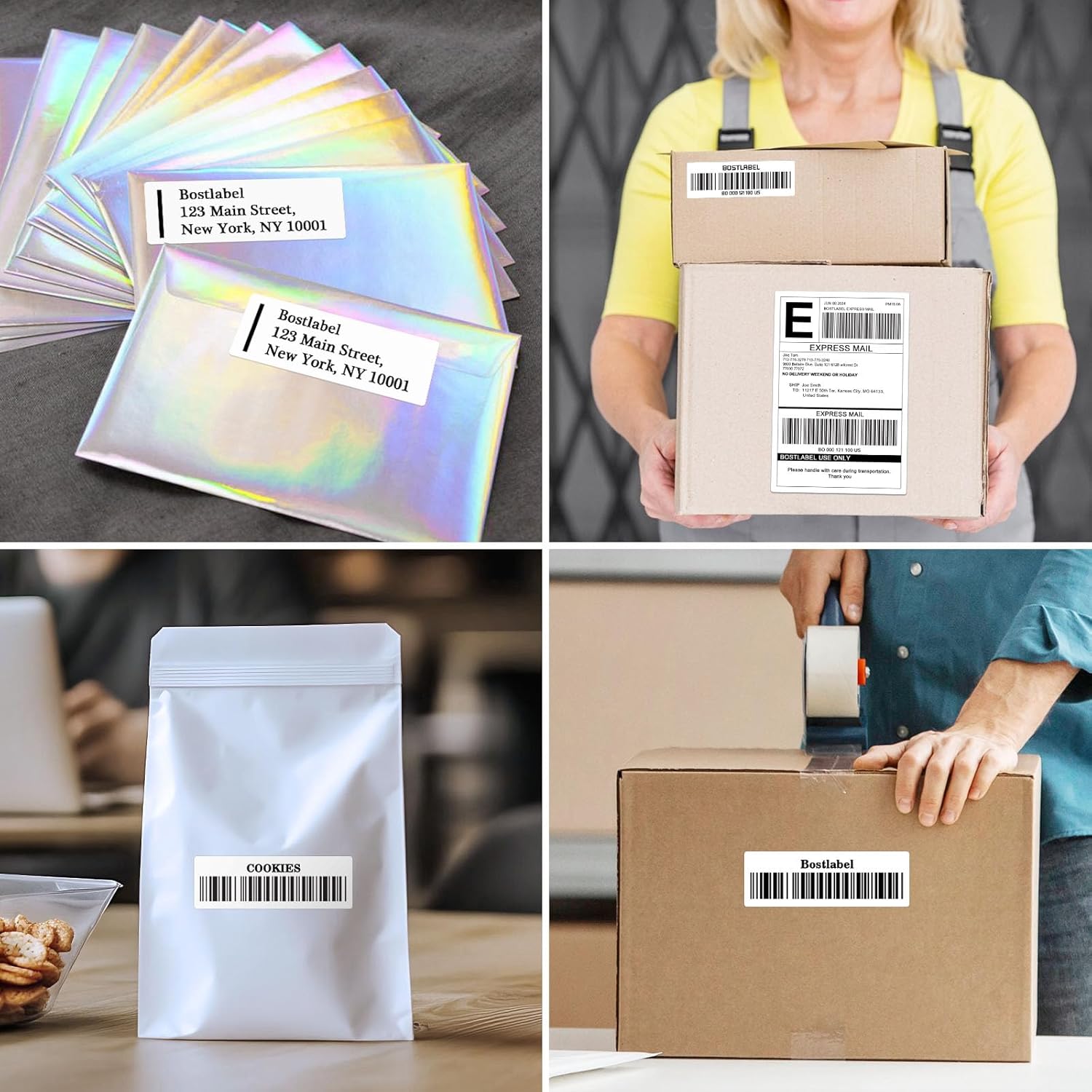 12 Rolls 3" x 1" Direct Thermal Labels, 1300 Labels/1 Rolls, Compatible with Zebra Rollo, Nelko, Munbyn, Jadens Thermal Label Printer, Commercial Grade, Permanent Adhesive