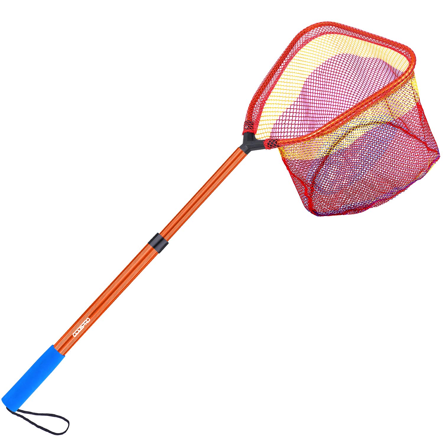 Kids Fishing Net, Telescoping Bait Net, Minnow Net, Butterfly Net - 11.4" Net Depth, Handle Extends to 30" for Easy Catch and Release
