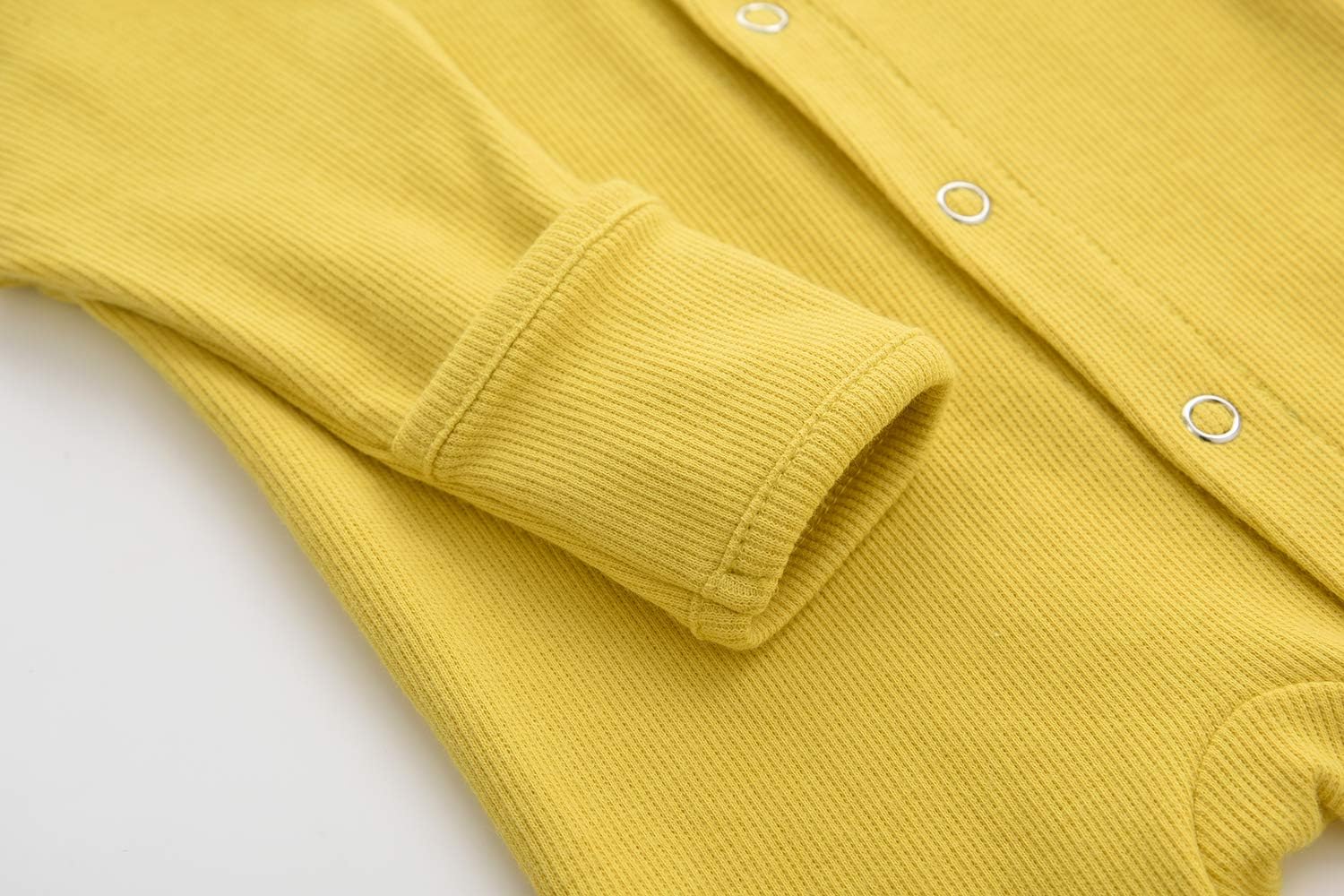 KISBINI ベビー足付きパジャマ ミトンカフス ユニ コットン スナップアップ ロンパース ジャンプスーツ スリープ アンド プ