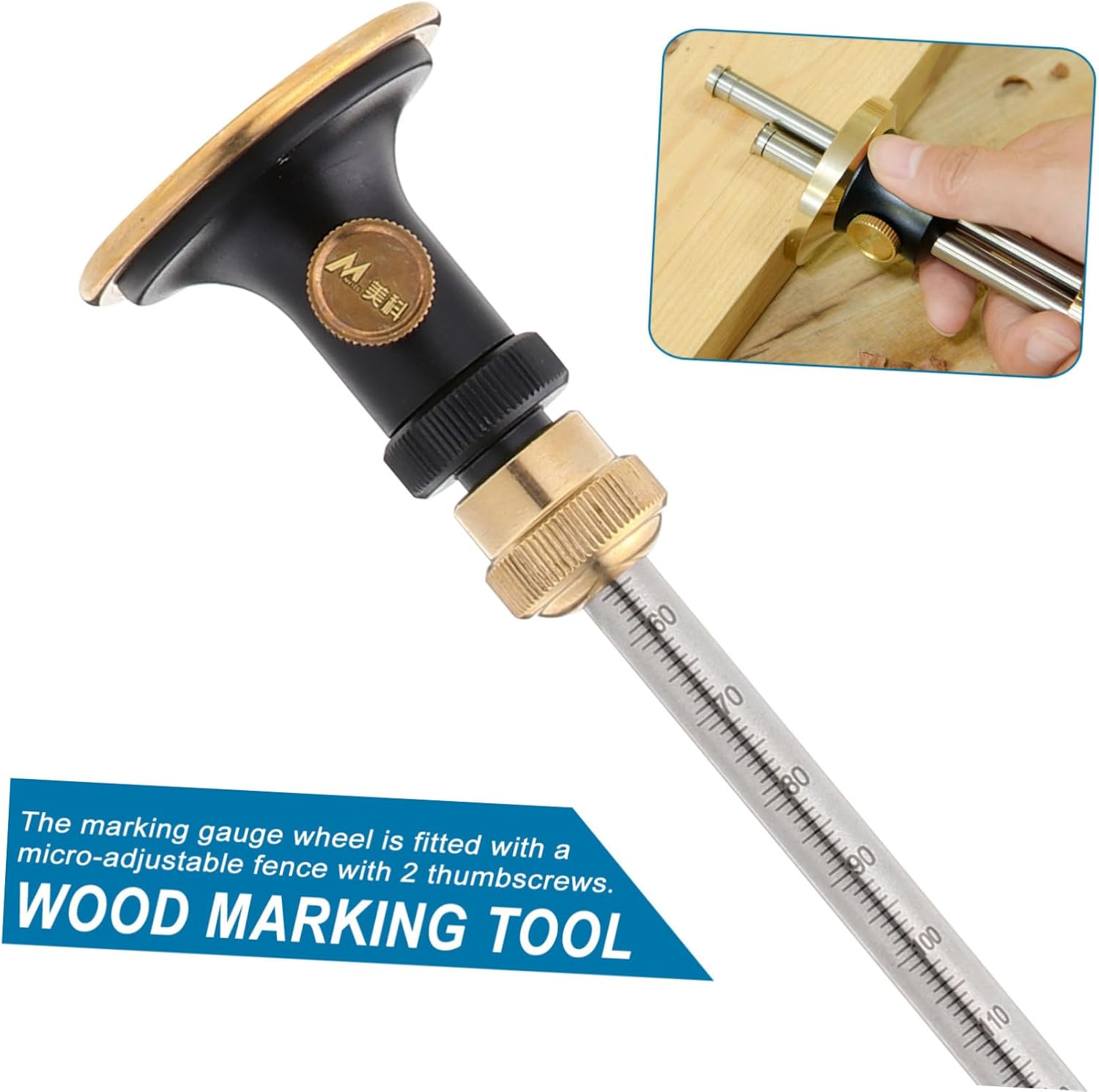 Elegant Woodworking Tool Wheel Marking Gauge Dovetail Marker Marking Device Lightweight Scriber for Wood