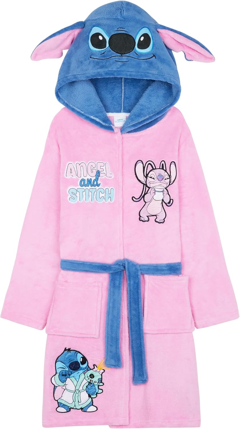Get Trend Fleece Bathrobe for Girls, Teens, Dressing Gown, Soft Hooded Robe, Cozy Loungewear, Sleepwear Gifts for Girls