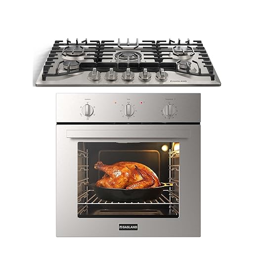 GASLAND 24 Inch Electric Wall Oven+Gas Cooktop 30 Inch