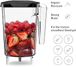 Blendtec WildSide (90 oz volume/36 oz Wet/Dry Fillable) -Five Sided-Professional-Grade Blender Jar-Vented Latching Lid-BPA-Free-Clear, 90 fl Ounces