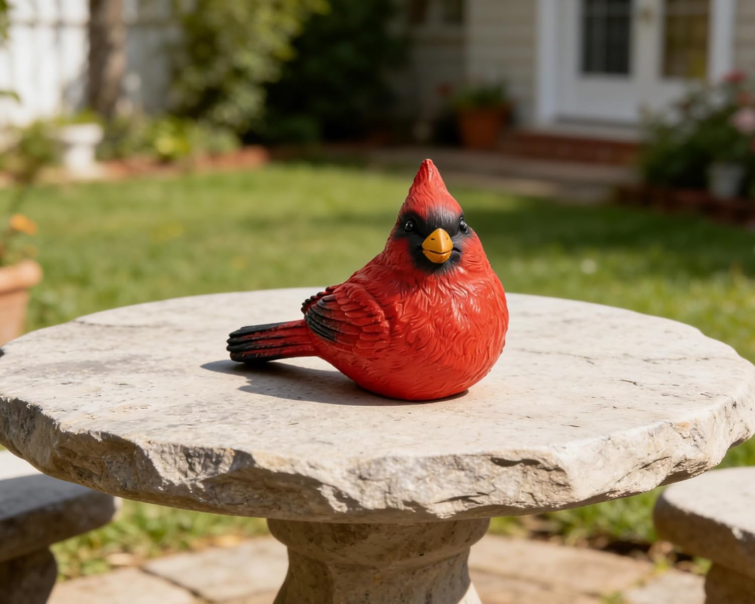 Red Cardinal Statue 8 inch Oversized Lifelike Memorial Figurine Resin Cardinal Decor for Indoor Outdoor Garden Patio Home Holiday Decor, Memorial Gifts for Loss of Loved One - Image 2