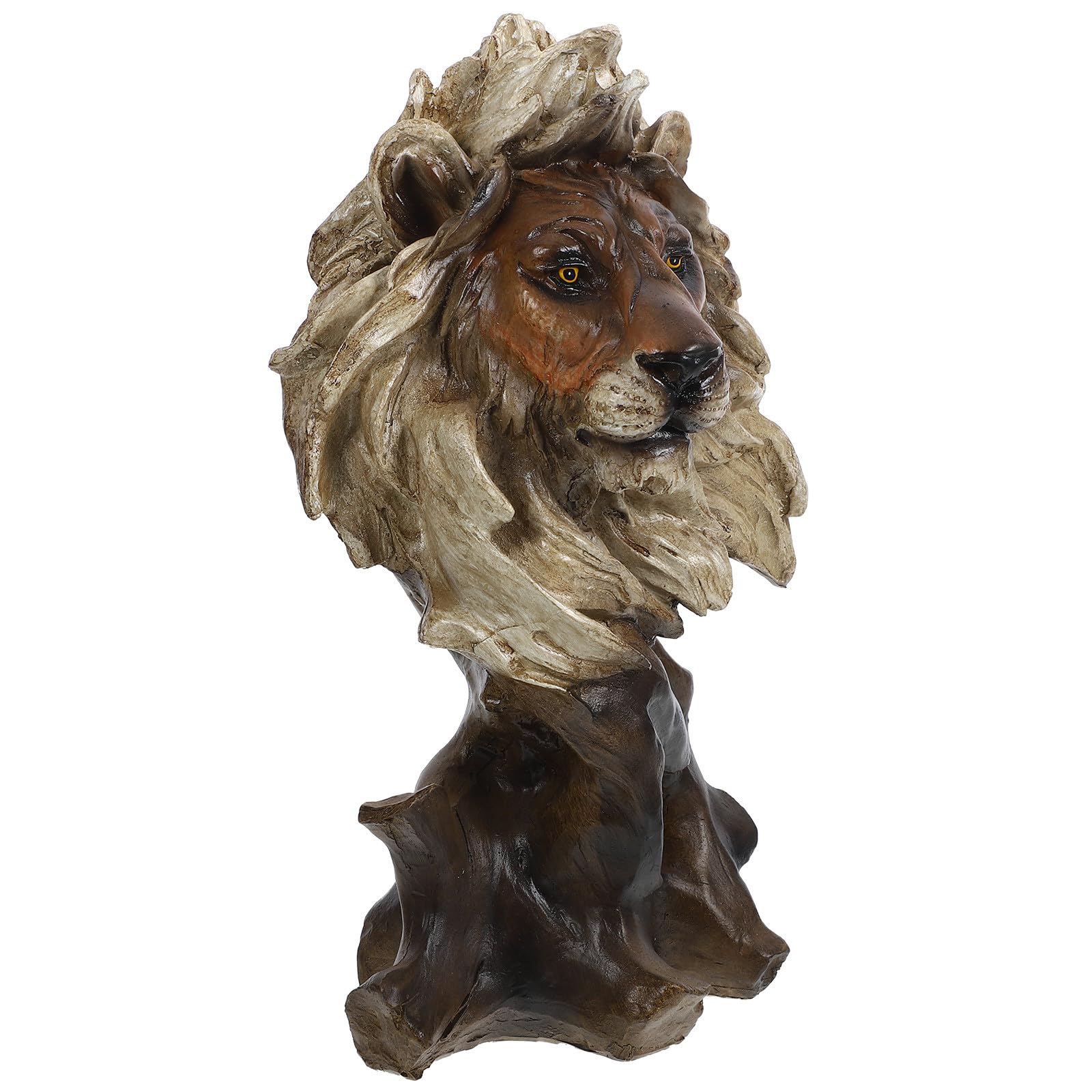 BETOOKY Löwenkopffigur mit Abstraktem Design aus Kunstharz als Kreative und Realistische Dekoration Elegante Tischdeko für Büro und Wohnzimmer für Geschenk und Sammler