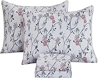 Vista 30 de FADFAY Juego de sábanas de rosas rojas, ropa de cama vintage floral de rosas elegantes, ropa de cama estilo rústico, 100% algodón egipcio percal