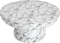 Vista 5 de Christopher Knight Home Patsy - Mesa de café moderna y ligera de concreto, mesa auxiliar redonda para interiores y exteriores, mesa de centro