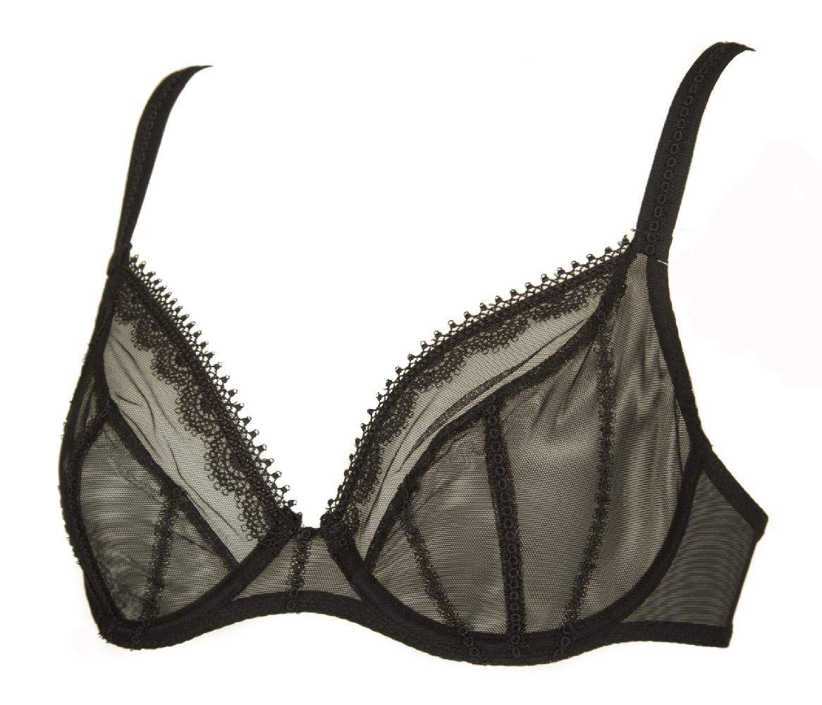 Simone Perele Womens Bra with Braid Underwear Item 169321 Stiletto 015 Nero - Black Taglia 3 coppa E