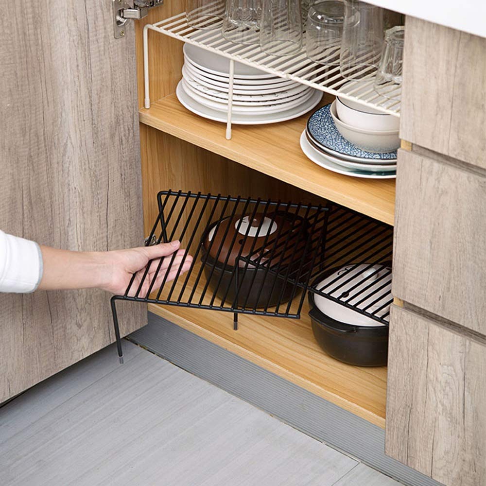 Amazon.co.jp: Xyanzi-zhiwujia 2段重ね棚、キッチン食器棚冷蔵庫