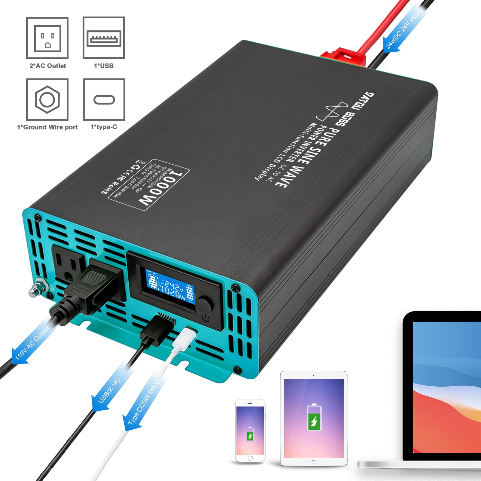 三菱 送風機専用インバーター Amazon.co.jp: MFUZOP 2000W インバーター 純正弦波 12V DC(直流