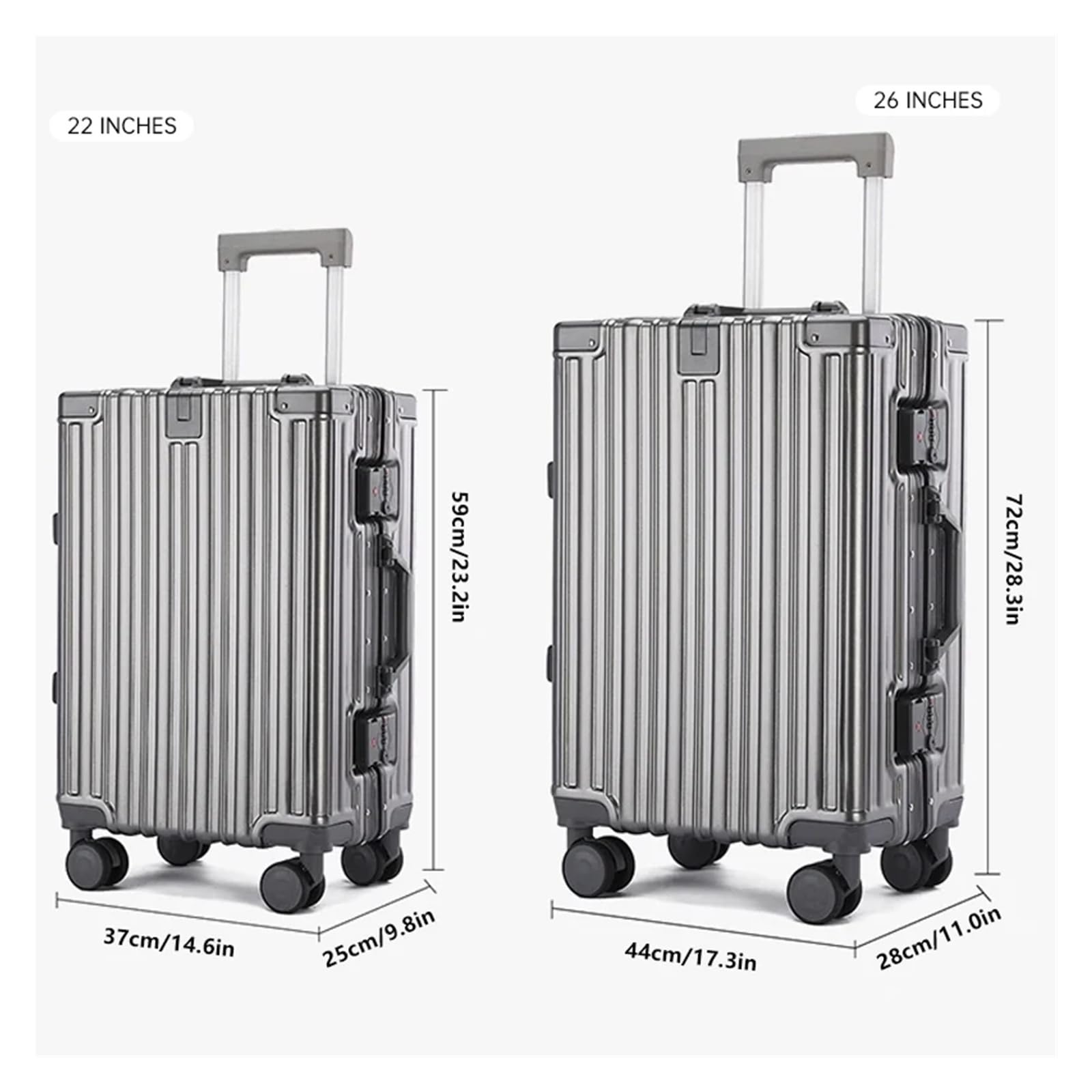 Valigia da viaggio con telaio in alluminio per studenti Valigia trolley di