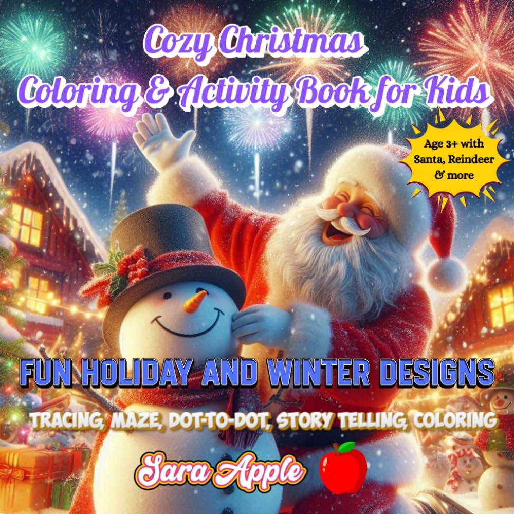 Cozy Christmas Coloring & Activity Book for Kids: Fun Holiday & Winter Designs