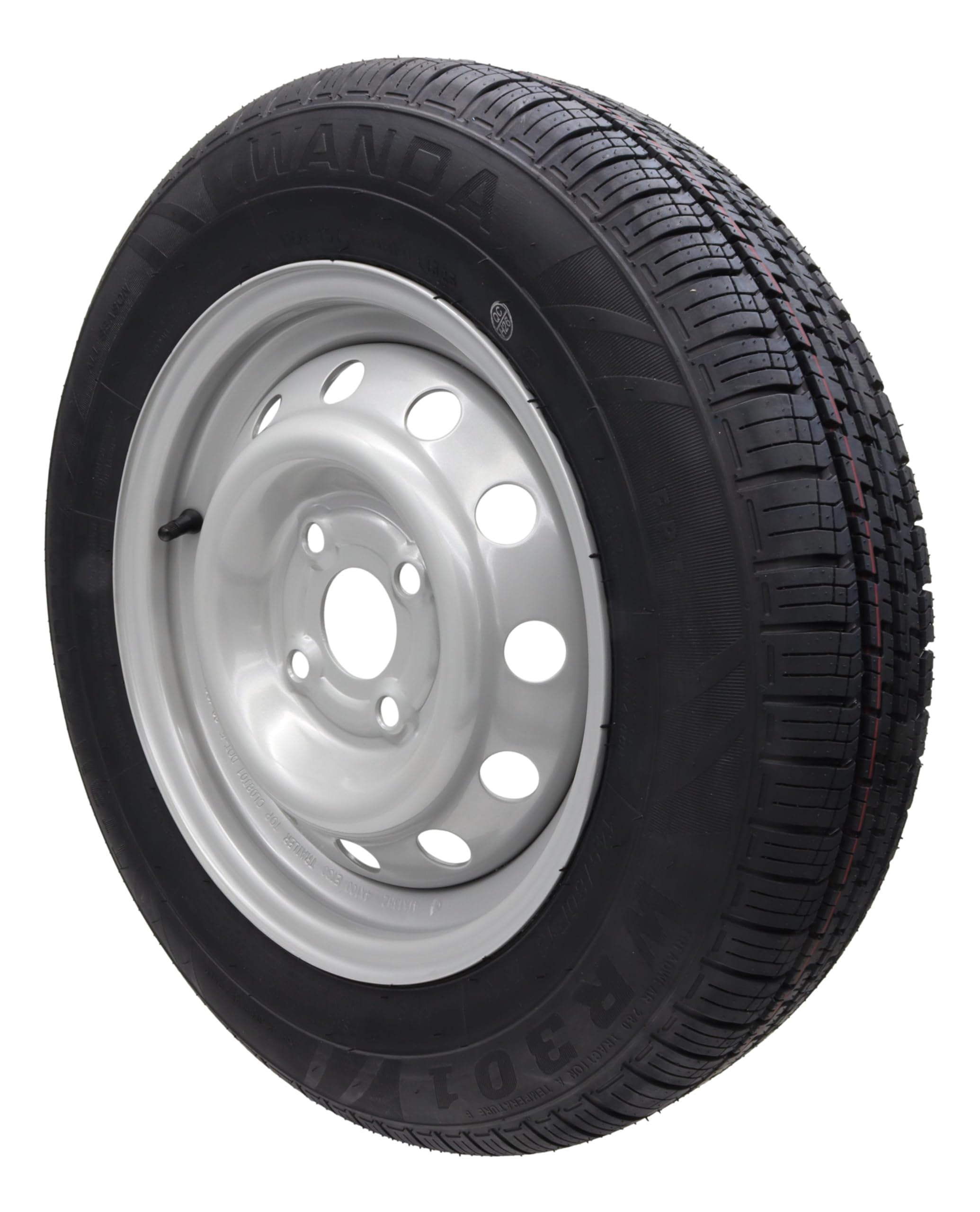 Komplettrad 145/80R13 79N 4x100, PKW Anhänger Rad Felge 4Jx13 Reifen 145 80 R 13 Anhängerrad