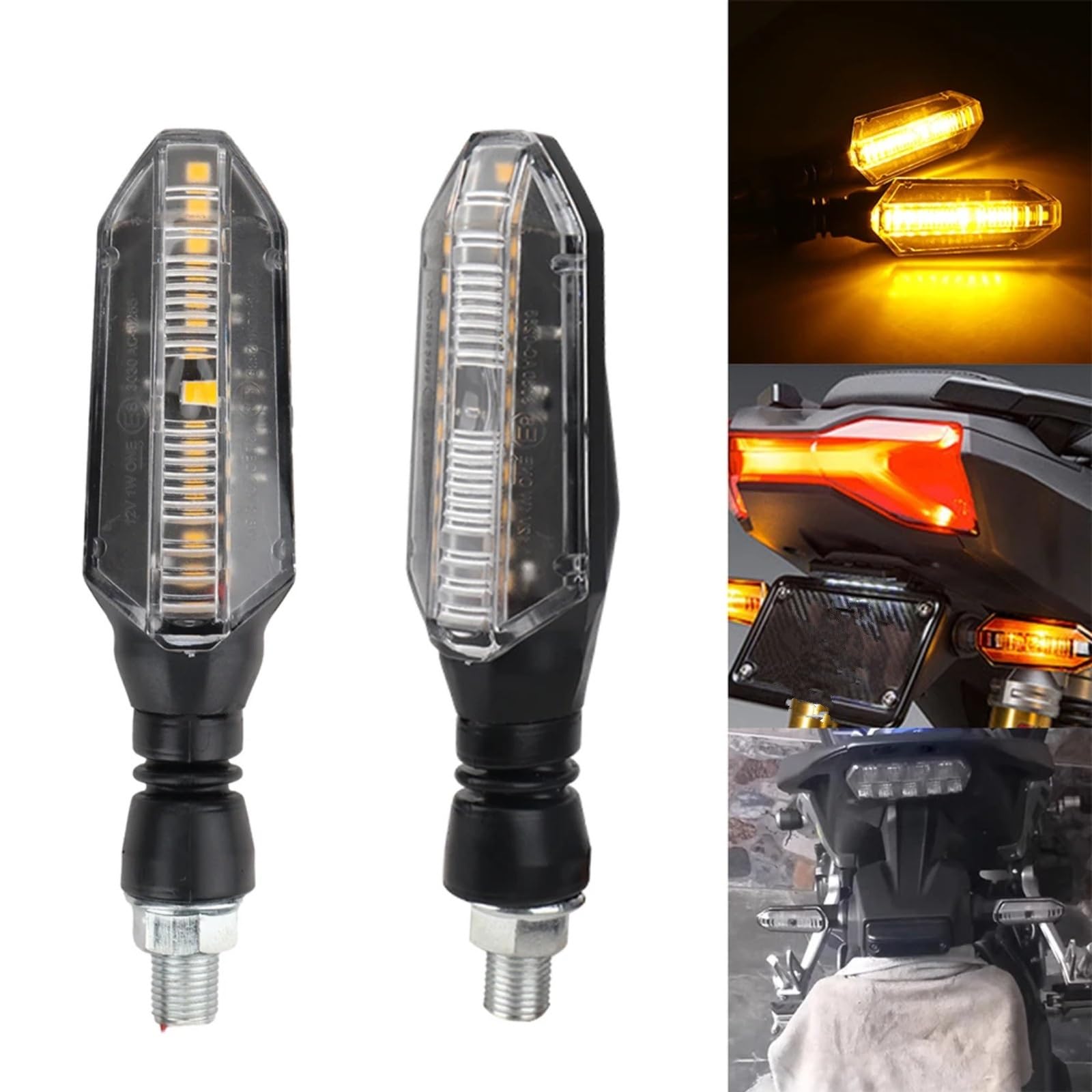 Indicatore Di Direzione Moto Sinistro E Destro Universale Da 2 Pezzi 10mm Indicatore Moto Di Backup Luci Di Guida Drl Luce Di Marcia Diurna