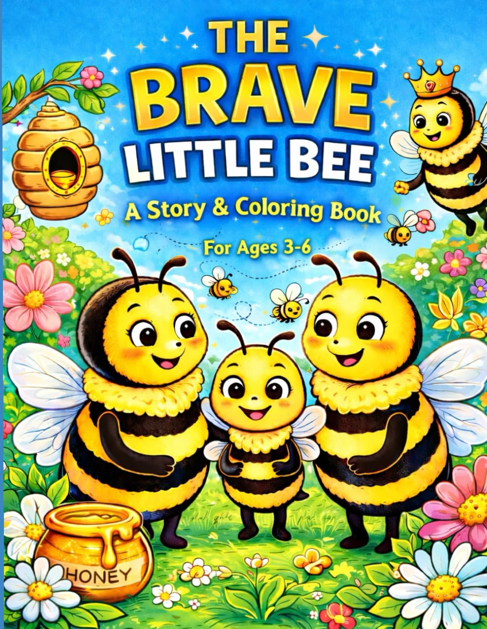 The Brave Little Bee: A Story & Coloring Book for Kids Ages 3-6