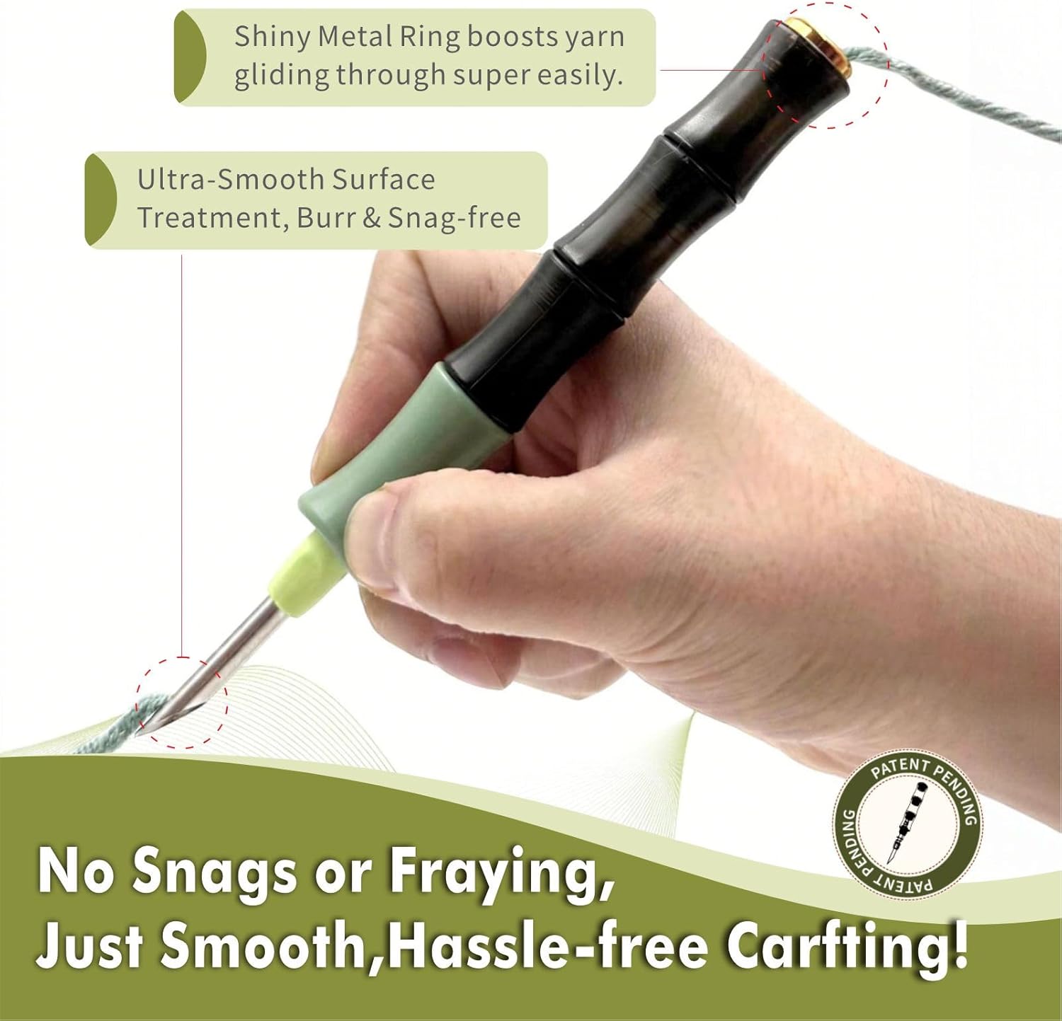 Punch Needle Tool Kit - Ergonomic Handle, 8 Interchangeable Needles (5mm/3.5mm), Storage Box & Essential Accessories |Ideal Gift