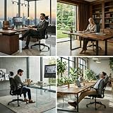 Rieior Chaise de Bureau Ergonomique, Dossier Séparé Dynamique, Siège en Mousse Moulée 8 cm, Accoudoirs 4D, Fauteuil de Bureau Grand Dossier, Flex S3, Noir - 7