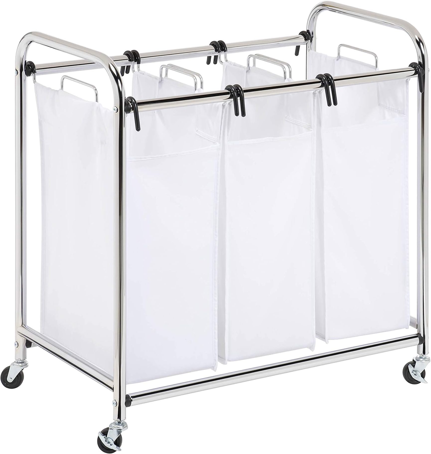Amazon.com: Seville Classics Laundry Hamper Sorter Cart Mobile Premium ...