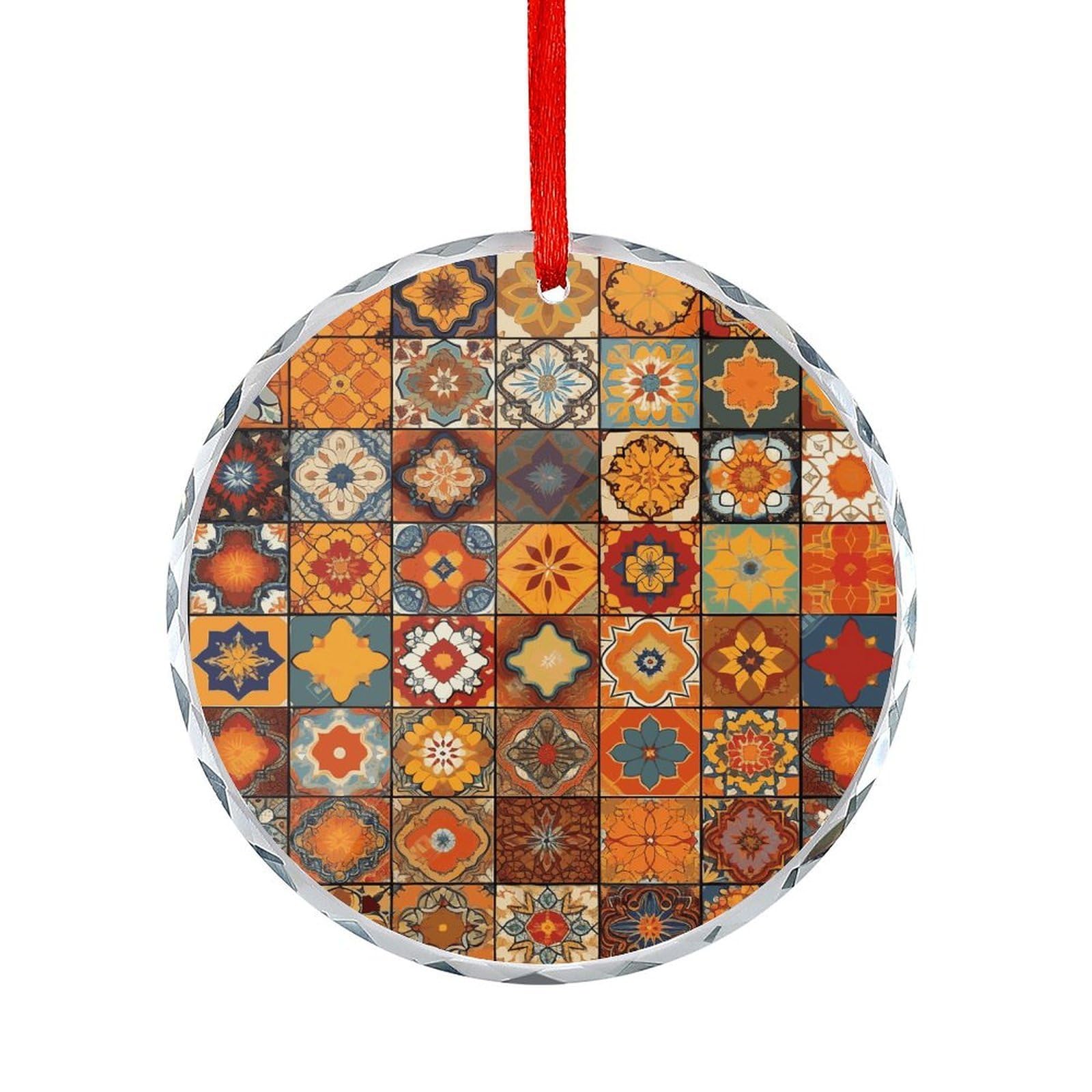 Btcowzrv Style Group Of Moroccan Geometric Round Ornament Hanging Pendant Decor